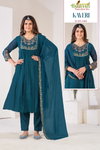 Kaveri By Hariyaali Mal Chanderi Kurti With Bottom Dupatta Exporters In India
